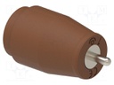 Connector: 4mm banana; socket; 25A; brown; nickel plated; 26mm