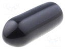 Cap; Body: black; Øint: 3.2mm; Mat: soft PVC; L: 10mm