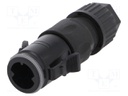 Plug; Connector: circular; CB; male; PIN: 4; w/o contacts; push-pull