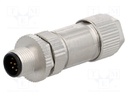 Plug; M12; PIN: 8; male; A code-DeviceNet / CANopen; for cable