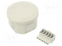 Enclosure: junction box; Ø: 80mm; Z: 51mm; polypropylene; IP65