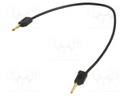 Test lead; 60VDC; 30VAC; 10A; non-insulated; Len: 0.15m; black