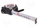 Measuring tape; L: 8m; Width: 25mm; Enclos.mat: ABS,elastolan