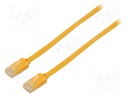 Patch cord; U/UTP; 6; stranded; Cu; PVC; yellow; Len: 1.5m; 32AWG