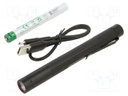 Torch: LED; waterproof; No.of diodes: 1; 25h; L: 150mm; 200lm; Ø: 15mm
