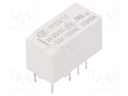 Relay: electromagnetic; DPDT; Ucoil: 12VDC; 0.5A/125VAC; 2A/30VDC