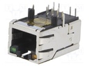 Socket; RJ45; PIN: 8; shielded,with LED; Layout: 8p8c; THT; angled