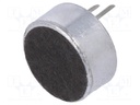 Microphone; Body dim: Ø9.7x4.5mm; 2.2kΩ; 600uA; 1.5÷10V; SNR: 60dB