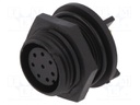 Connector: circular; socket; female; PIN: 8; w/o contacts; IP68
