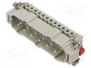 Connector: HDC; contact insert; male; CME; PIN: 10; 10+PE; 16A; 600V