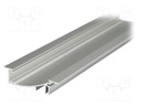 Profiles for LED modules; recessed; natural; L: 2m; aluminium