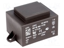 Transformer: encapsulated; 10VA; 230VAC; 12V; 833mA; Mounting: PCB