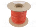 Insulating tube; Mat: silicone; red; Øint: 1.5mm; Wall thick: 0.4mm