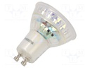 LED lamp; warm white; GU10; 230VAC; 355lm; 4.6W; 36°; 2700K