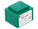 Transformer: encapsulated; 2VA; 110VAC; 12V; Mounting: PCB; IP00