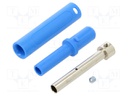 Connector: 4mm banana; socket; 32A; 1kV; L: 65mm; blue; screw; 2.5mm2