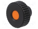 Knob; Ø: 31mm; Int.thread: M6; 12mm; H: 24mm; technopolymer (PP)