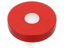 Actuator lens; 22mm; 84; Colour: red; Mat: aluminium
