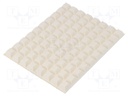 Self-adhesive foot; H: 5.8mm; white; polyurethane