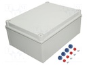 Enclosure: multipurpose; X: 300mm; Y: 400mm; Z: 170mm; QUICK; grey