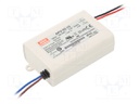 Power supply: switched-mode; LED; 36W; 15VDC; 2.4A; 90÷264VAC; IP42