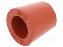 Grommet; caoutchouc; L: 19.5mm; -20÷200°C; Øcable: 13mm; red
