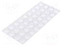 Self-adhesive foot; H: 7.6mm; transparent; polyurethane