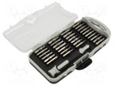 Kit: screwdriver bits; Phillips,Pozidriv®,slot,Torx®; 31pcs.