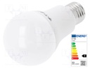 LED lamp; warm white; E27; 220/240VAC; 1055lm; 11W; 200°; 2700K