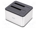 Docking station; PnP; USB 3.0; black,silver