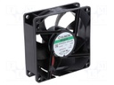 Fan: DC; axial; 24VDC; 80x80x25mm; 61.2m3/h; 30dBA; Vapo; 2900rpm
