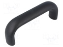Handle; Mat: aluminium; black; H: 55mm; L: 145mm; W: 26mm