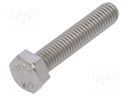 Screw; M5x25; DIN: 933; Head: hexagonal; none; A2 stainless steel
