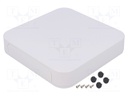 Enclosure: with panel; PF; X: 200mm; Y: 200mm; Z: 40mm; ABS; white