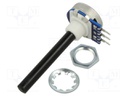 Potentiometer: shaft; single turn; 4.7MΩ; ±20%; 0.4W; linear; 6mm