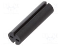 Spacer sleeve; LED; Øout: 5.1mm; ØLED: 5mm; L: 18mm; black; UL94V-0