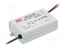 Power supply: switched-mode; LED; 25.2W; 9÷24VDC; 1050mA; IP42