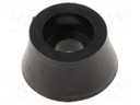Foot; black; polyetylene; A: 11mm; B: 8.8mm; C: 6mm; E: 5.7mm; D: 3.5mm