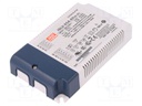Power supply: switched-mode; LED; 65W; 60VDC; 1.08A; 180÷295VAC