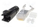 Plug; RJ45; PIN: 8; shielded; Layout: 8p8c; IDC,crimped; for cable