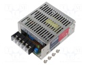 Power supply: switched-mode; modular; 60W; 12VDC; 99x82x35mm; 5A