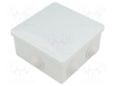 Enclosure: junction box; X: 80mm; Y: 80mm; Z: 40mm; ABS,polystyrene