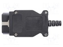Diagnostic OBD II; black; 10A; Insulation: polyamide; -40÷85°C