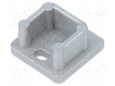 Cap for LED profiles; silver; ABS; Application: SMART10