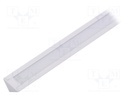Profiles for LED modules; white; angular,recessed; white; L: 1m