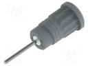 Connector: 4mm banana; socket; 36A; grey; nickel plated; insulated