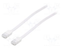 Patch cord; U/UTP; 5e; stranded; CCA; PVC; white; Len: 0.5m