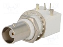 Socket; BNC; female; insulated; angled 90°; 50Ω; THT