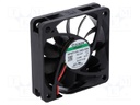Fan: DC; axial; 12VDC; 60x60x15mm; 51.65m3/h; 36.2dBA; Vapo; 5400rpm
