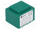 Transformer: encapsulated; 2VA; 230VAC; 15V; 20V; Mounting: PCB